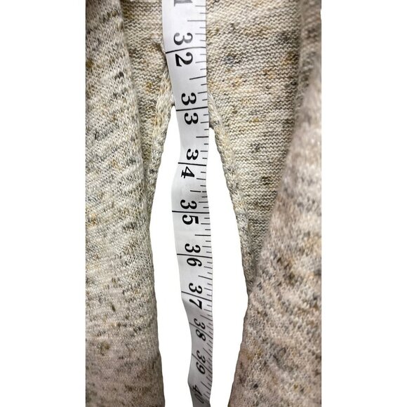 Zara Knit Heather Linen Blend Long Tail Open Cardigan Sweater Size Medium - Picture 6 of 10